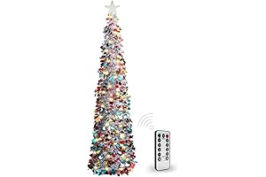 5FT Lighted Pop Up Christmas Tree with 8 Modes of Remote Christmas Lights