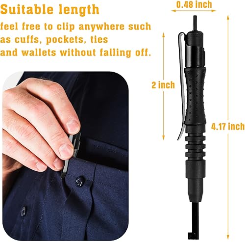 Miniatura 3 de Llave de bolsillo universal redonda para esposas, llaves de policía de 4 pulgadas con clip para todos los puños de mano de la serie estándar,