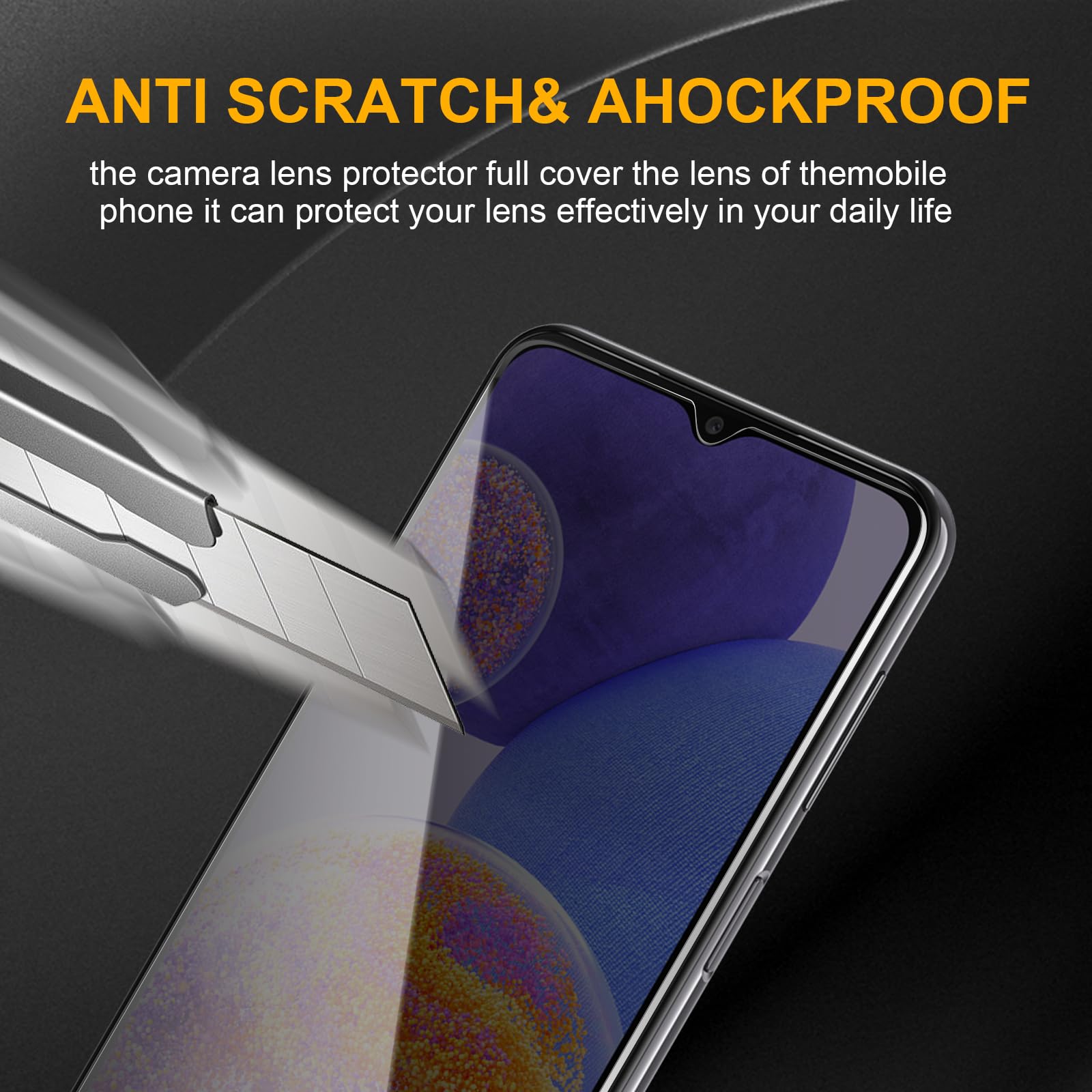 Ochraniacz ekranu do Samsung Galaxy A23 4G/5G, szkło hartowane o twardości 9H, czarny ochraniacz antyszpiegowski, bez pęcherzyków powietrza, odporne na zarysowania, 3 szt