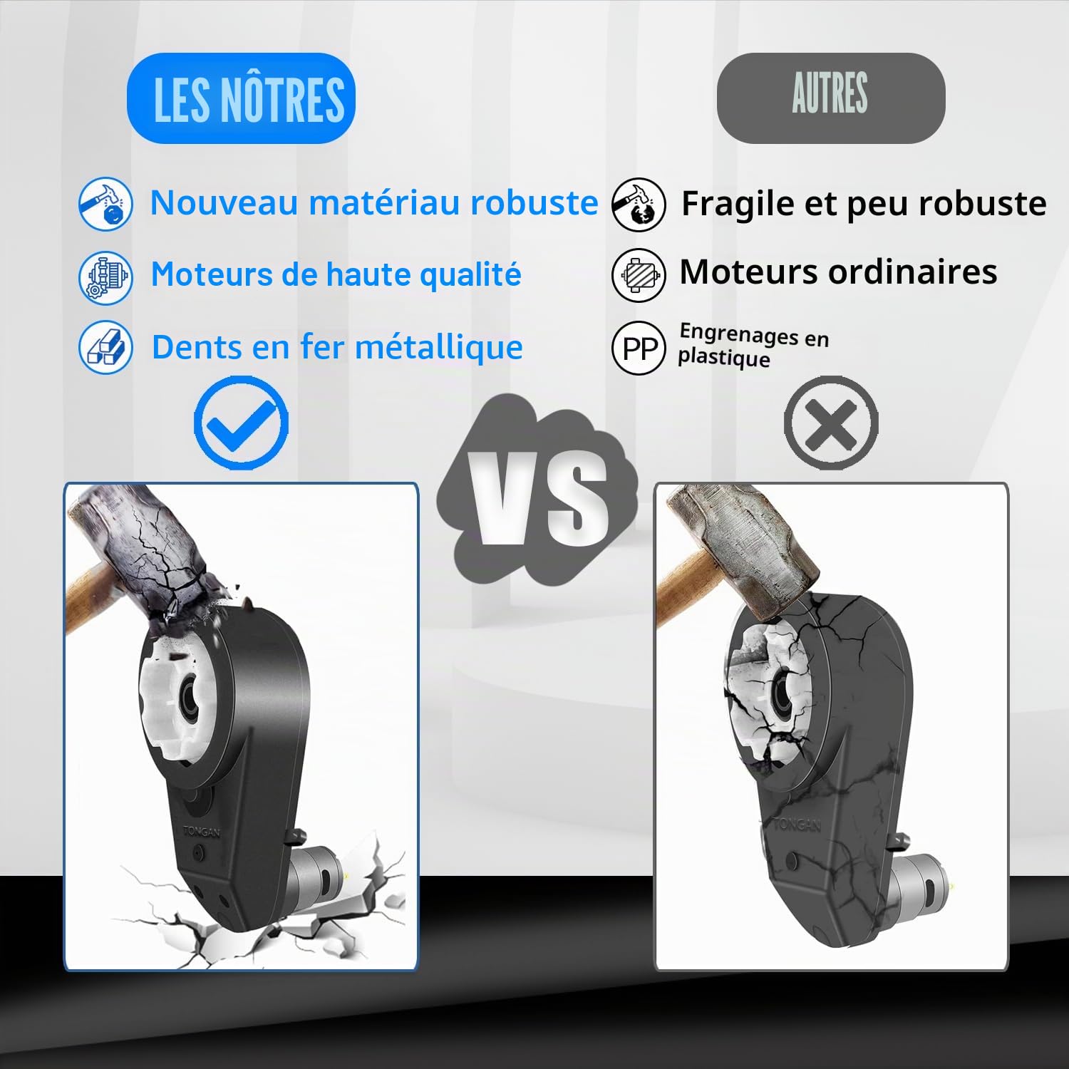 Lot de 2 moteurs haute vitesse 12 V RS550 40 000 tr/min pour voiture d'enfant, moteurs 12 V sont utilisés dans les pièces de rechange de véhicules pour enfants, coupleur gratuit