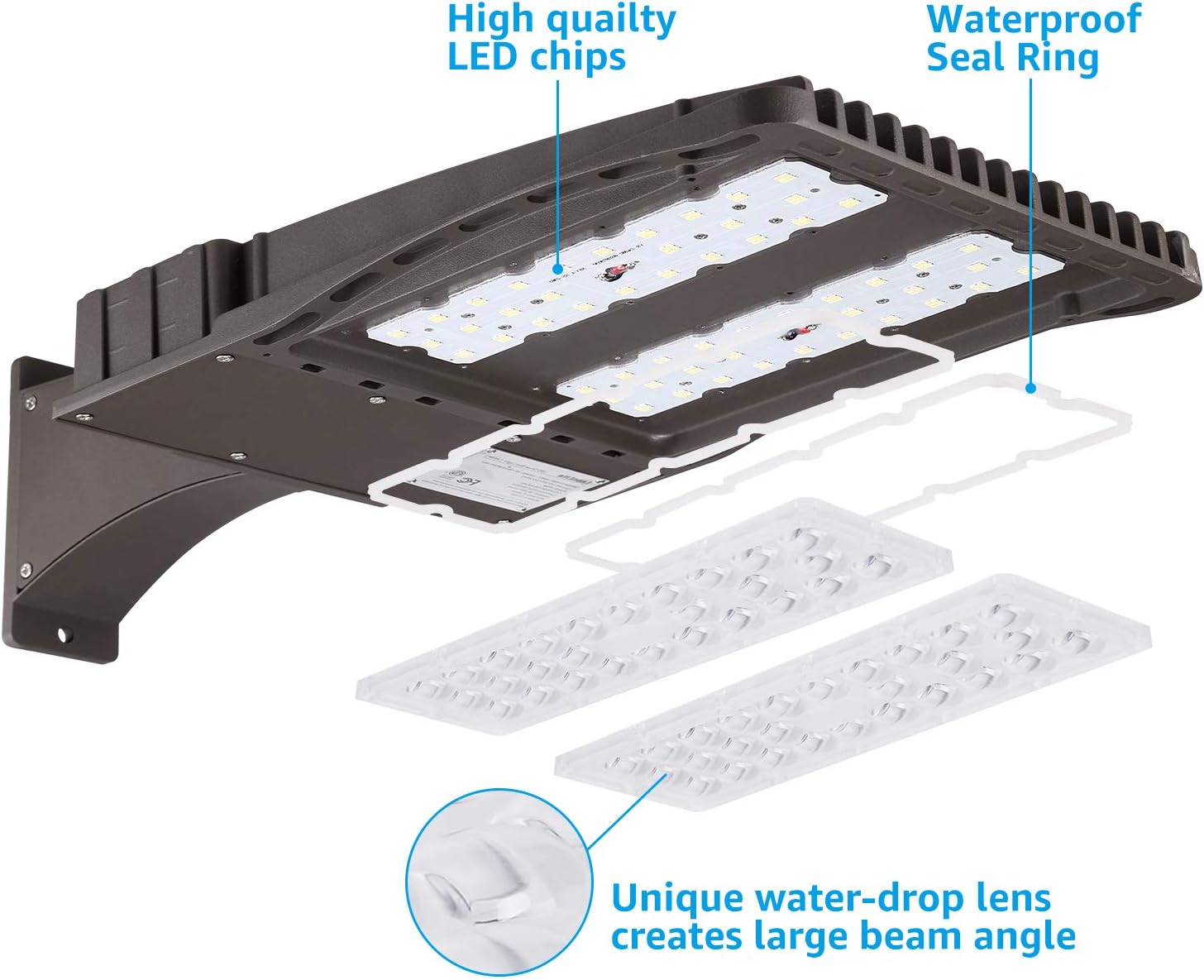 Black Friday - 50% OFF LEONLITE Wall Mounted LED Parking Lot Light, 150W(450W Eqv.) Dusk to Dawn Commercial Shoebox Lights, IP65 Street Lighting Fixture, 5000K Daylight