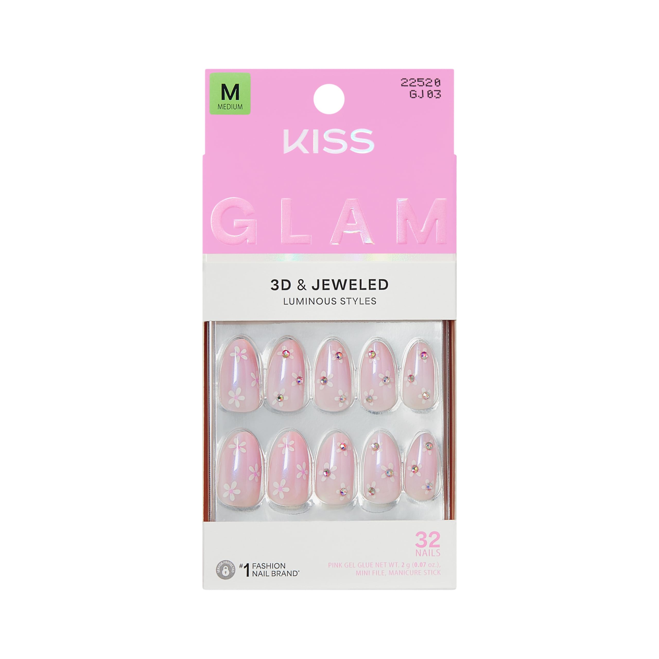 KISS GLAM JEWEL NAILS - BREEZE OF BLISS