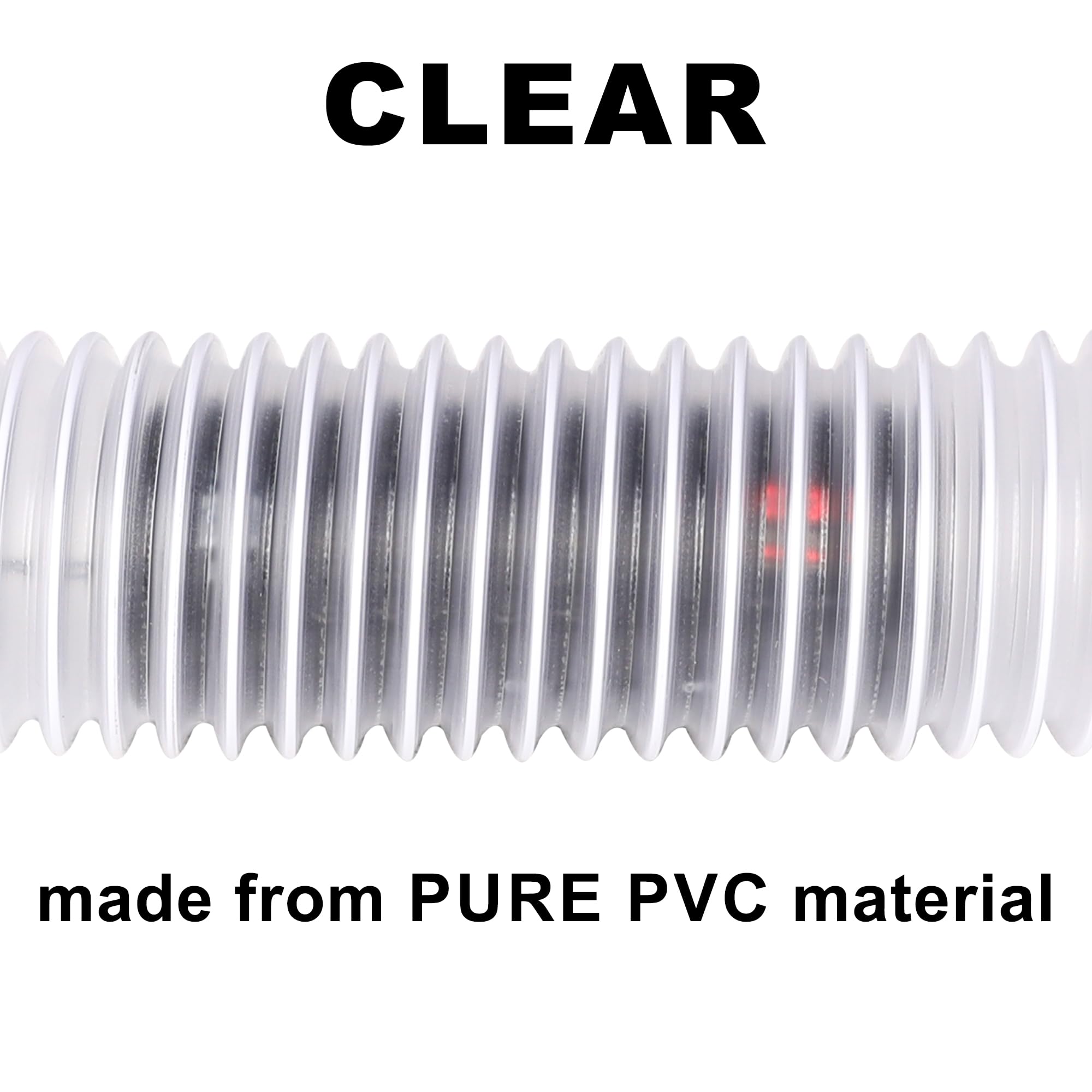 Manguera de recogida de polvo de 2-1/2 pulgadas, manguera de vacío flexible de PVC de 20 pies