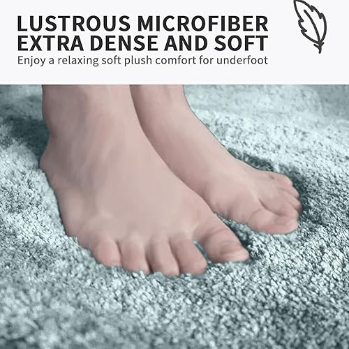 Miniatura 2 de FIFU Alfombras de baño de 20 pulgadas de ancho x 32 pulgadas de largo, tapete de baño para baño, dormitorio, lavandería y cocina, parte trasera de