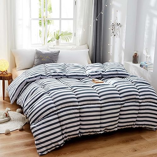 Miniatura 2 de YSUEFIJO Down Alternative All Season Duvet with 100% Cotton Fabric, Lightweight and Warm Quilted Reversible Comforter, Machine Washable Duvet