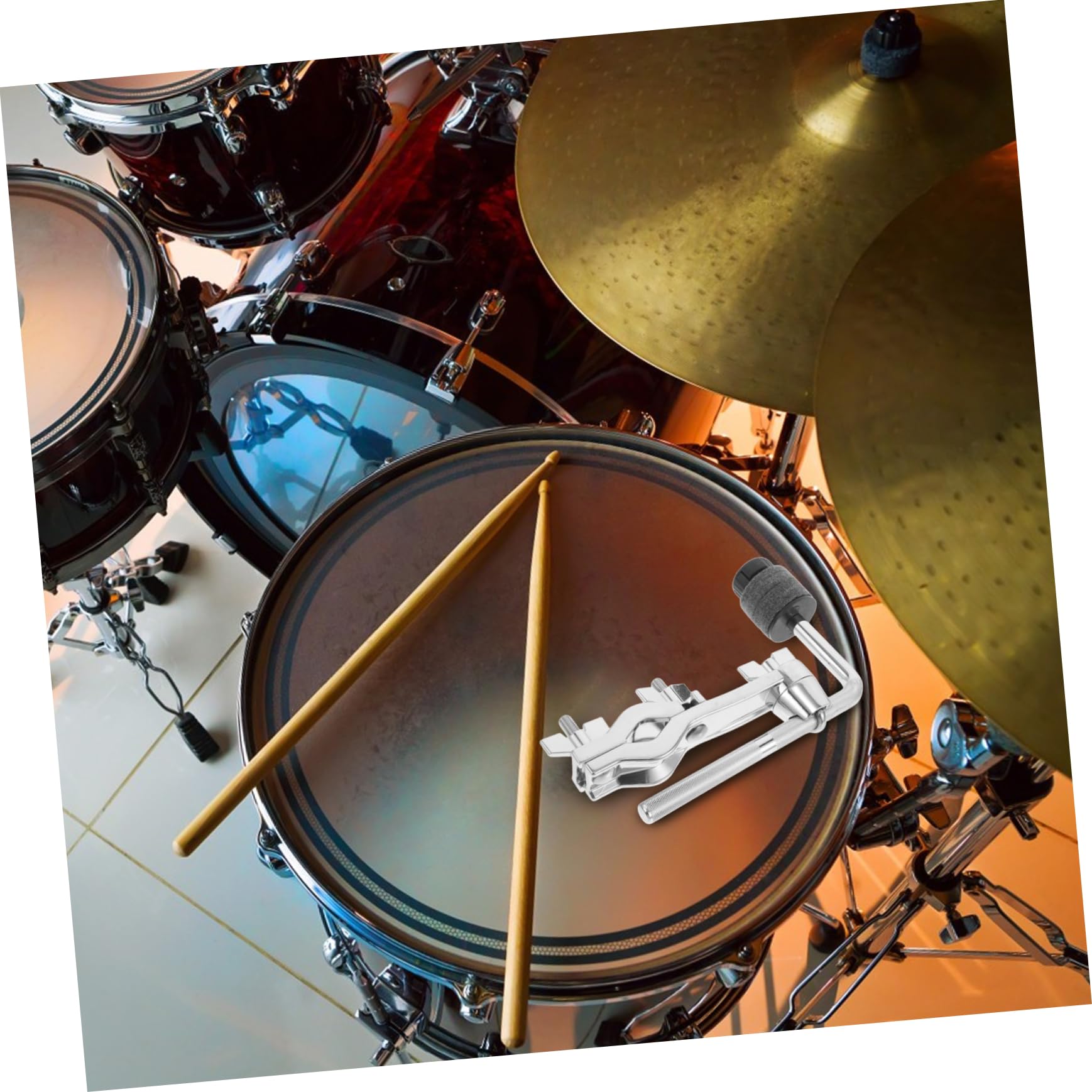 Kisangel Clip de Extensión para Platillos Brazo Articulado Sistema de Montaje para Batería para Platillos Musicales Escenarios de Percusión