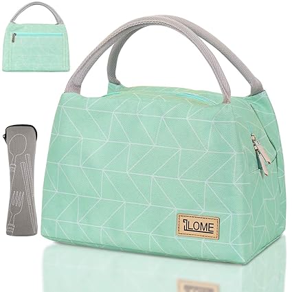 ILOME Insulated Lunch Bag for Women and Men Large Tote Insulated Lunch Bag with Pockets, Perfect size lunch bag for lunch box for Men & Women Work Picnic or Travel