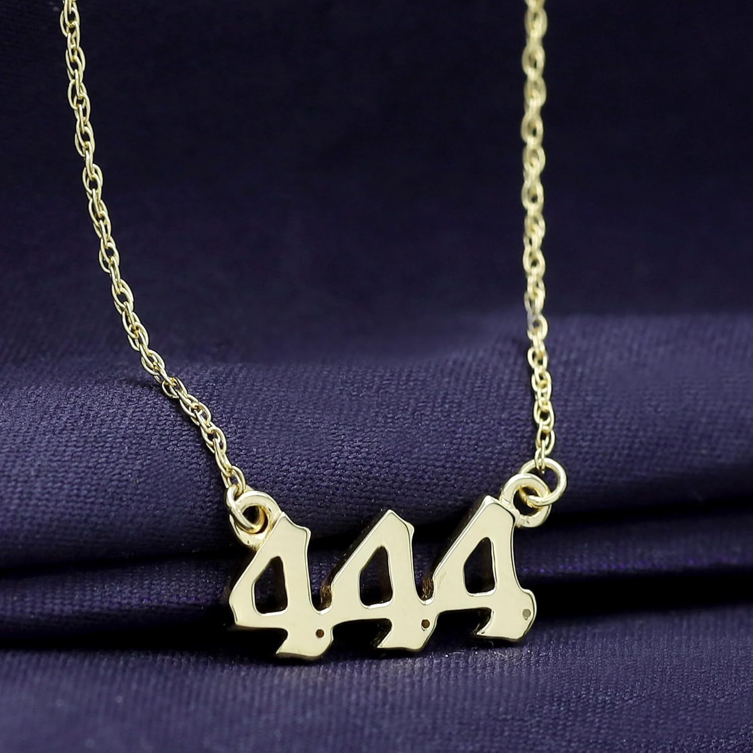 AFFY Angel Number Necklace for Women, 14K Gold Over 925 Sterling Silver Numerology Pendant Jewelry (111 222 333 444 555 666 777 888 999) with 18" Chain, Spiritual Manifestation Lucky Charm Gift