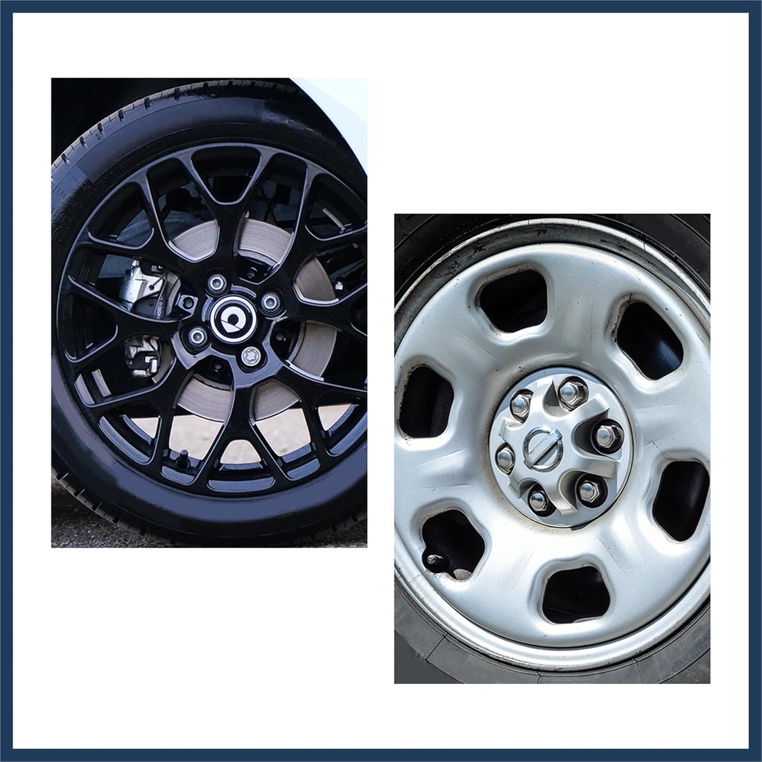 20pcs 58mm M14 X 1.5 to M12 X 1.5 Wheel Stud Bolts for German Cars Stylish Design