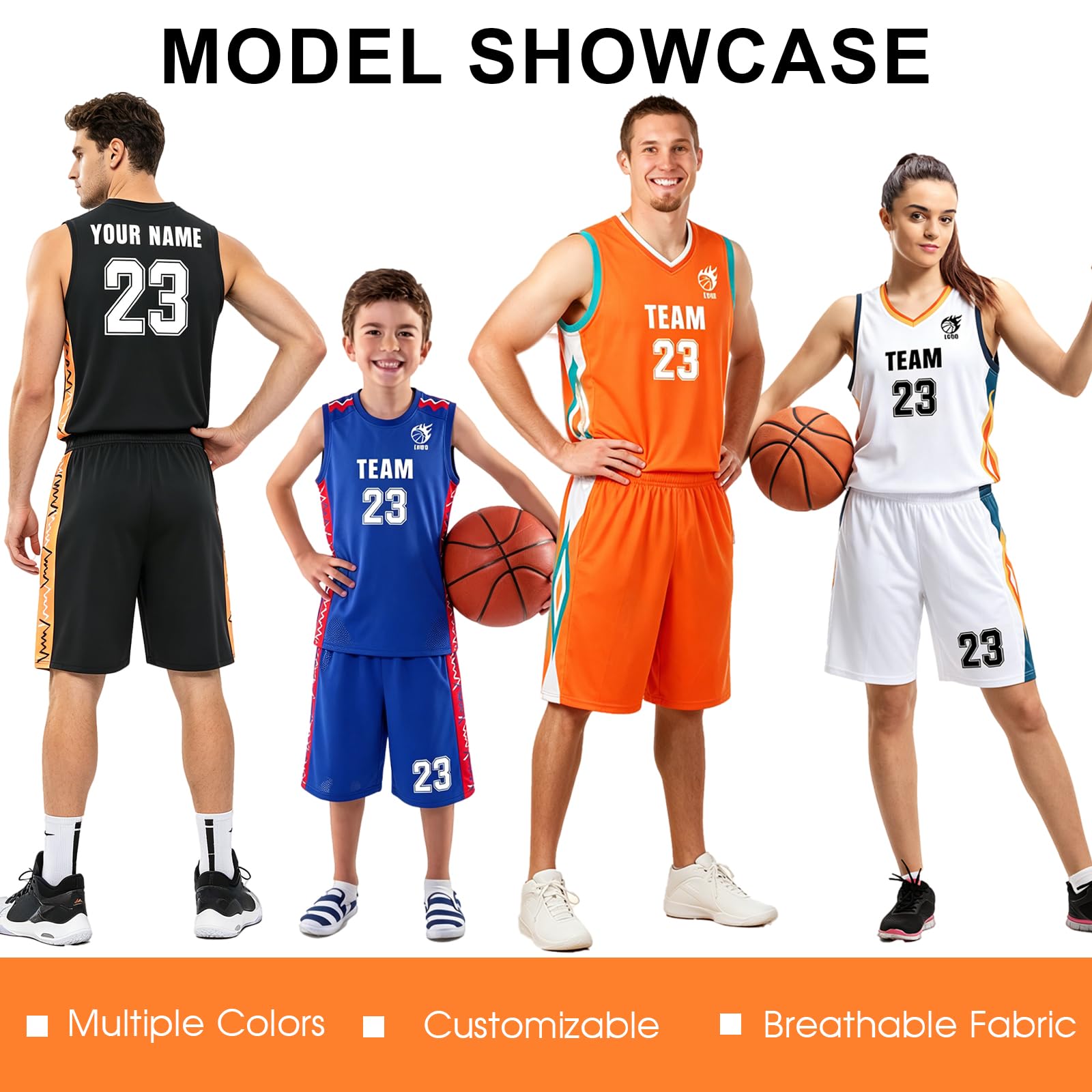 Generisch Basketball Trikot Herren Jungen,Personalisiert Namen Nummer&Team Logo Team Jersey, Basketball Jersey Shirt&Short