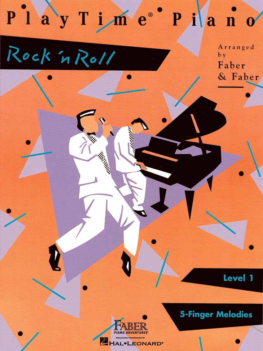 PlayTime Piano: Rock n Roll - Level 1 | Easy Sheet Music Songbook for Early Elementary Piano Students | Classic 50s and 60s Rock Arrangements | Faber Piano Book for Kids with Fun Piano Method