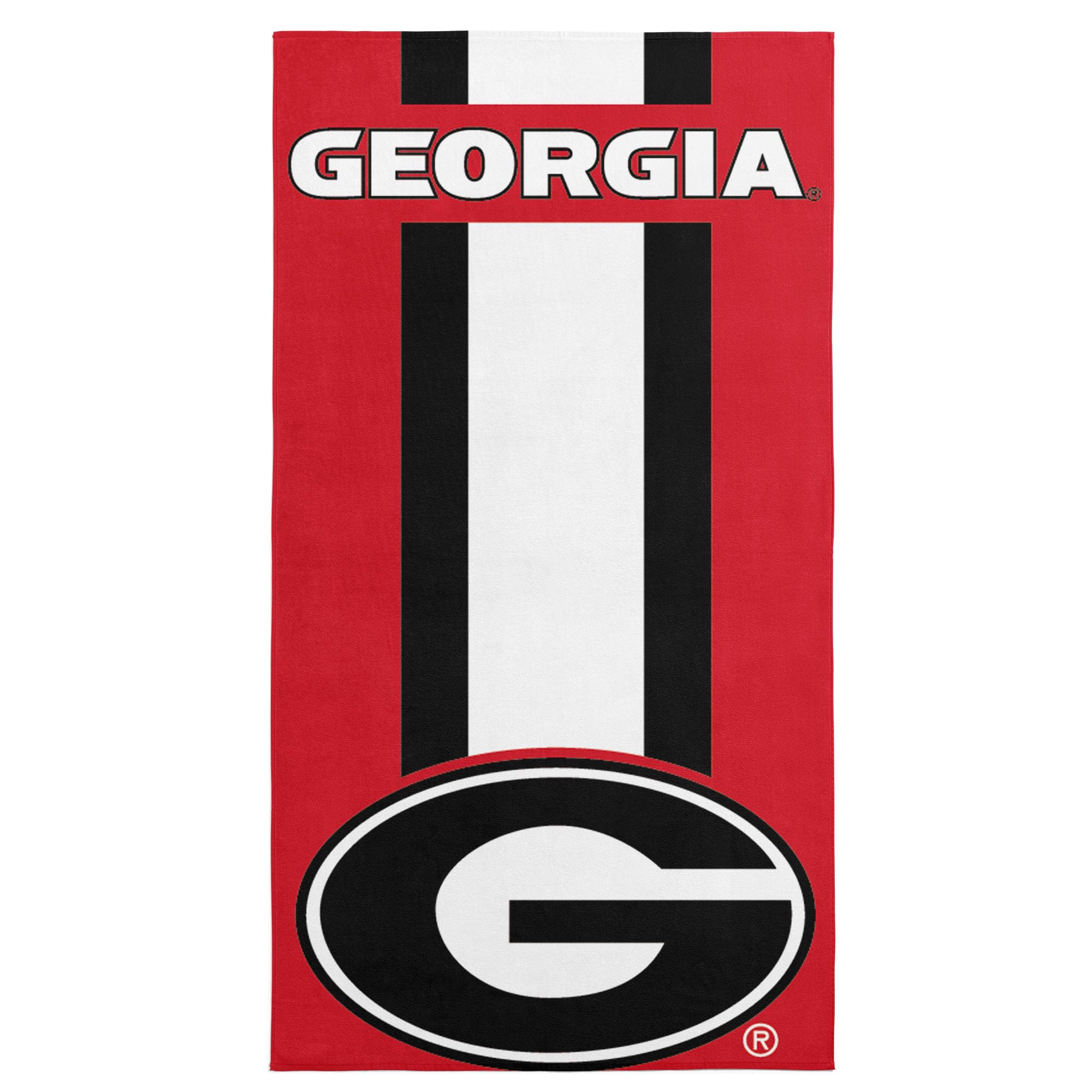 Northwest NCAA University of Georgia Zone Read Beach Towel, Soft &amp; Absorbent Pool Towel, Quick Dry, 30 x 60 inches