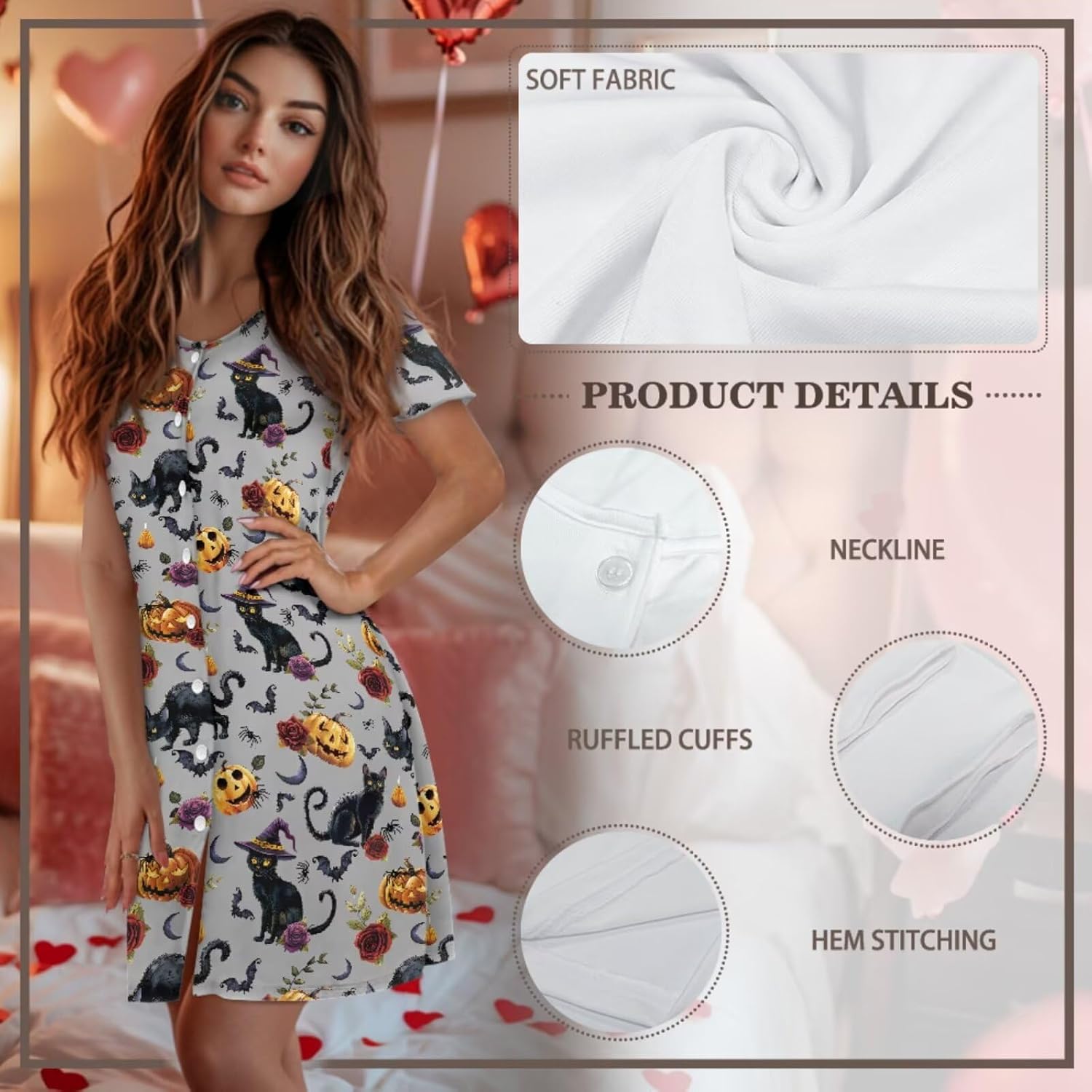 Men And Women Matching Outfits Lightweight Couples Pajamas Matching Sets Comfortable Warm Button Down Sleepwear