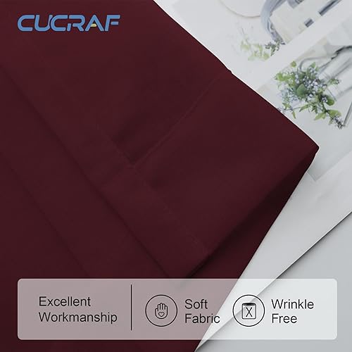 Miniatura 4 de CUCRAF Paneles de cortinas traslúcidas para sala de estar, dormitorio, tratamiento de semi ventana, cortinas de gasa con bolsillo para barra, juego