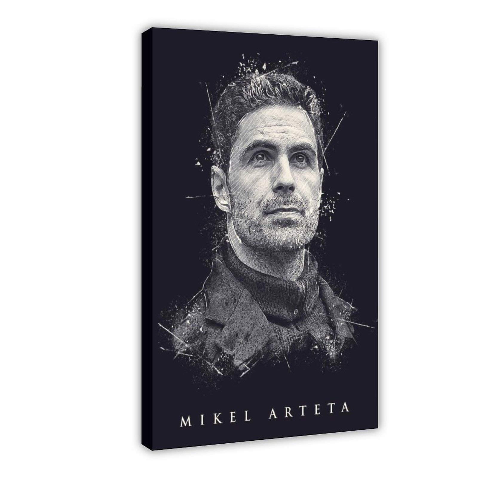 YINGXI Mikel Arteta Poster Football Soccer Canvas Wall Bedroom Decor Picture Sports Landscape Offices Room Decor Gift Frame:20×30inch(50×75cm)