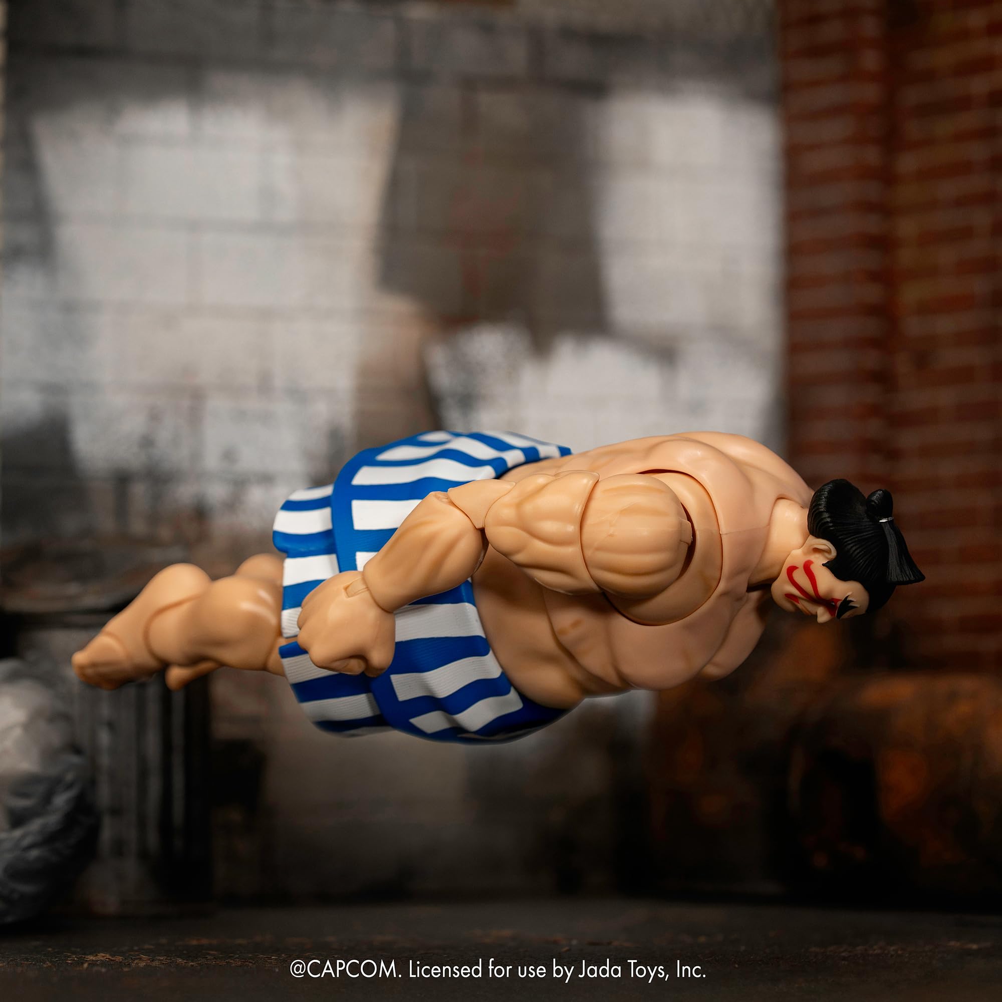 Jada Toys Street Fighter figurka E. Honda (16 cm) - ruchoma figurka kolekcjonerska i akcji z Street Fighter 2: The Final Challengers, z alternatywną głową, rękami i akcesoriami, od 13 lat