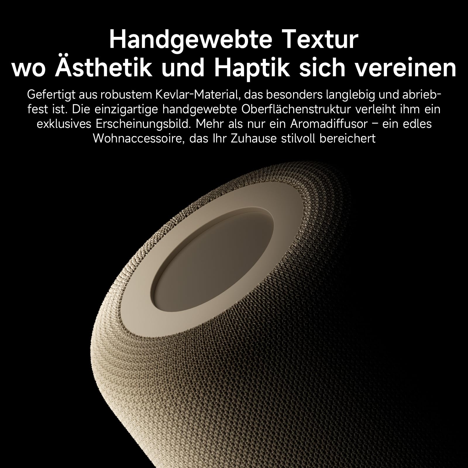 Aroma Diffuser Kabellos mit Akku, Wasserloser Auto Diffuser für Ätherische Öle, 2 Modi mit Start-Stopp-Automatik für Auto & Zuhause, Passend für 5/10/15ml, Creme-Weiß