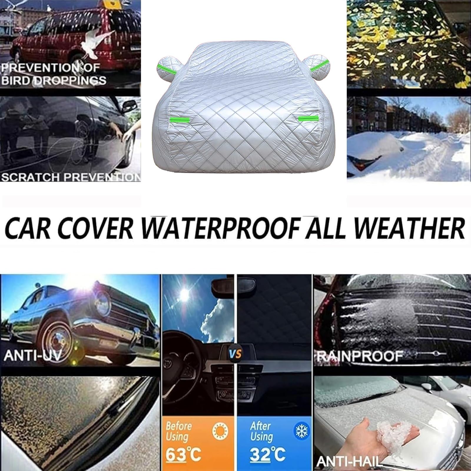 Anti-Hail Half Car Cover For BMW IX 2021- (SAV)| Thickened Car Cover - View #2