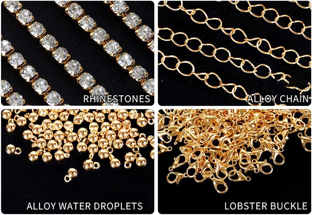 Rhinestone Breast Cover Stickers Jewelry Necklace Glitter Pasties Nipple Covers Tassels Sexy Reusable Chest Cover image 4