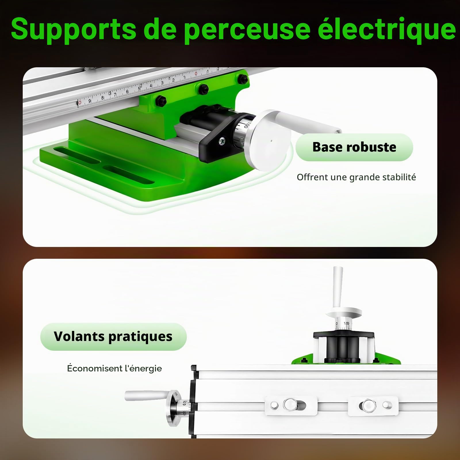 Table de Fraisage Multifonction, Table de travail Croix Fraiseuse composée avec Échelle & Mâchoires Fixes, Table de Travail pour Perceuse D'établi, Support de Perceuse