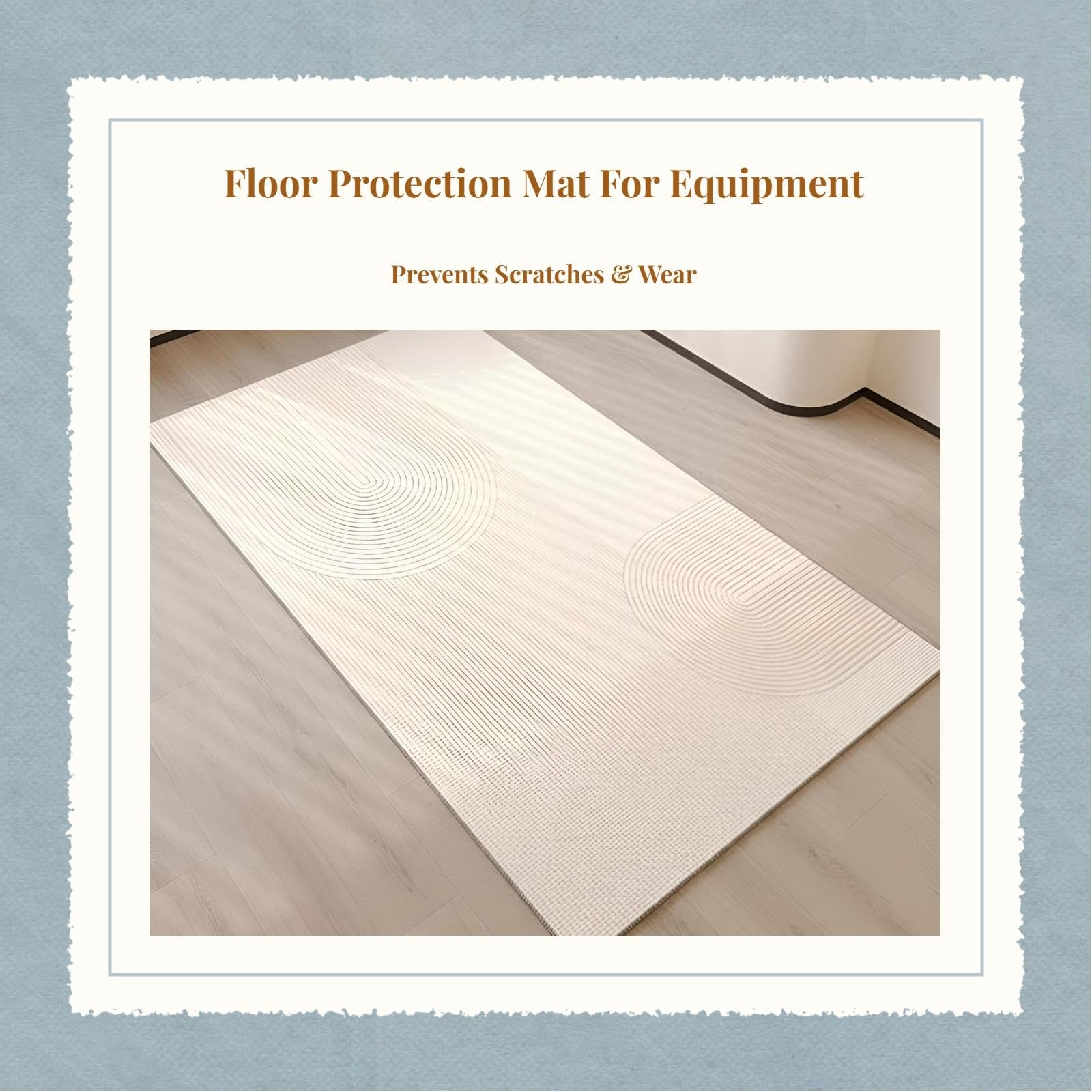 Exercise Equipment Mat, Non-Slip Treadmill Mat, Floor Protector for Home Gym, Elliptical, Enhanced Stability, Large Size Yin Shan 100 * 200cm-image-19