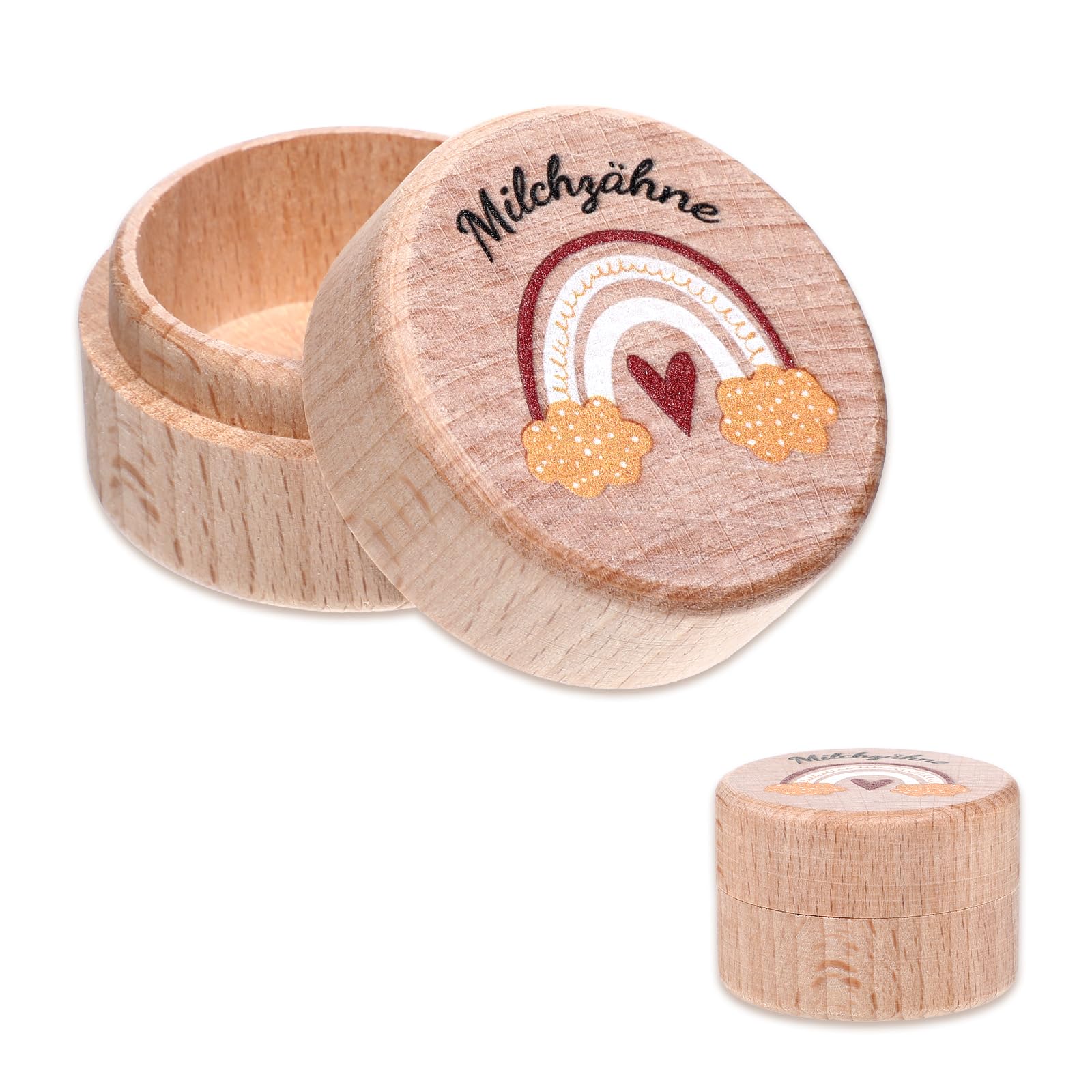 JJUNW Zahndose Milchzähne, Milchzahndose Geschenke Zahnbox, Zahndose Milchzähne für Mädchen und Jungen neue Eltern Zahnfee Geschenk, Zahnaufbewahrungsdose für Taufe und Geburtstag Geschenke