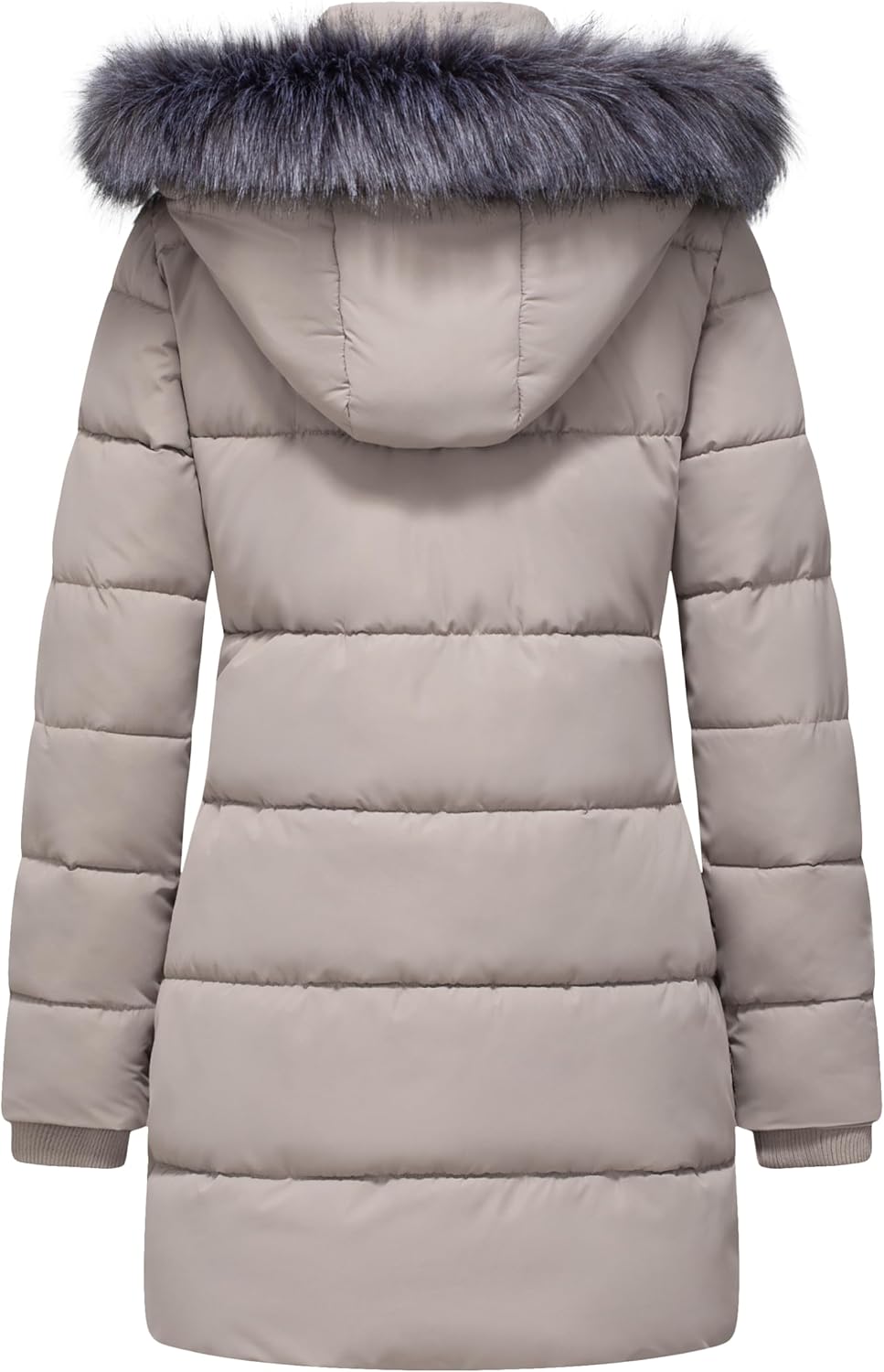 GGleaf Women's Winter Thicken Puffer Coat (Standard & Plus Size) Warm Snow Jacket with Fur Removable Hood - Image 2