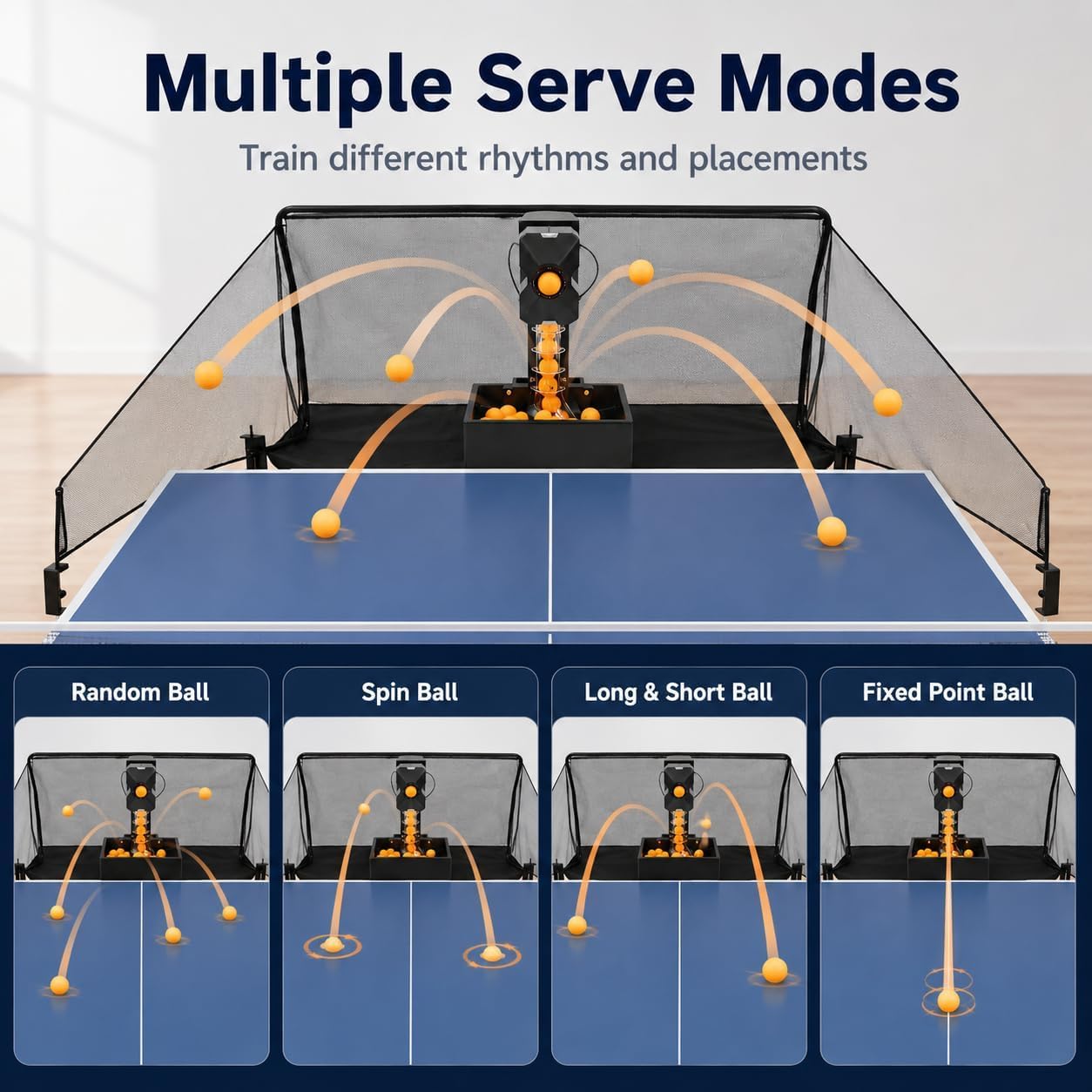 Macchina automatica per palline da ping pong, per 100 palline