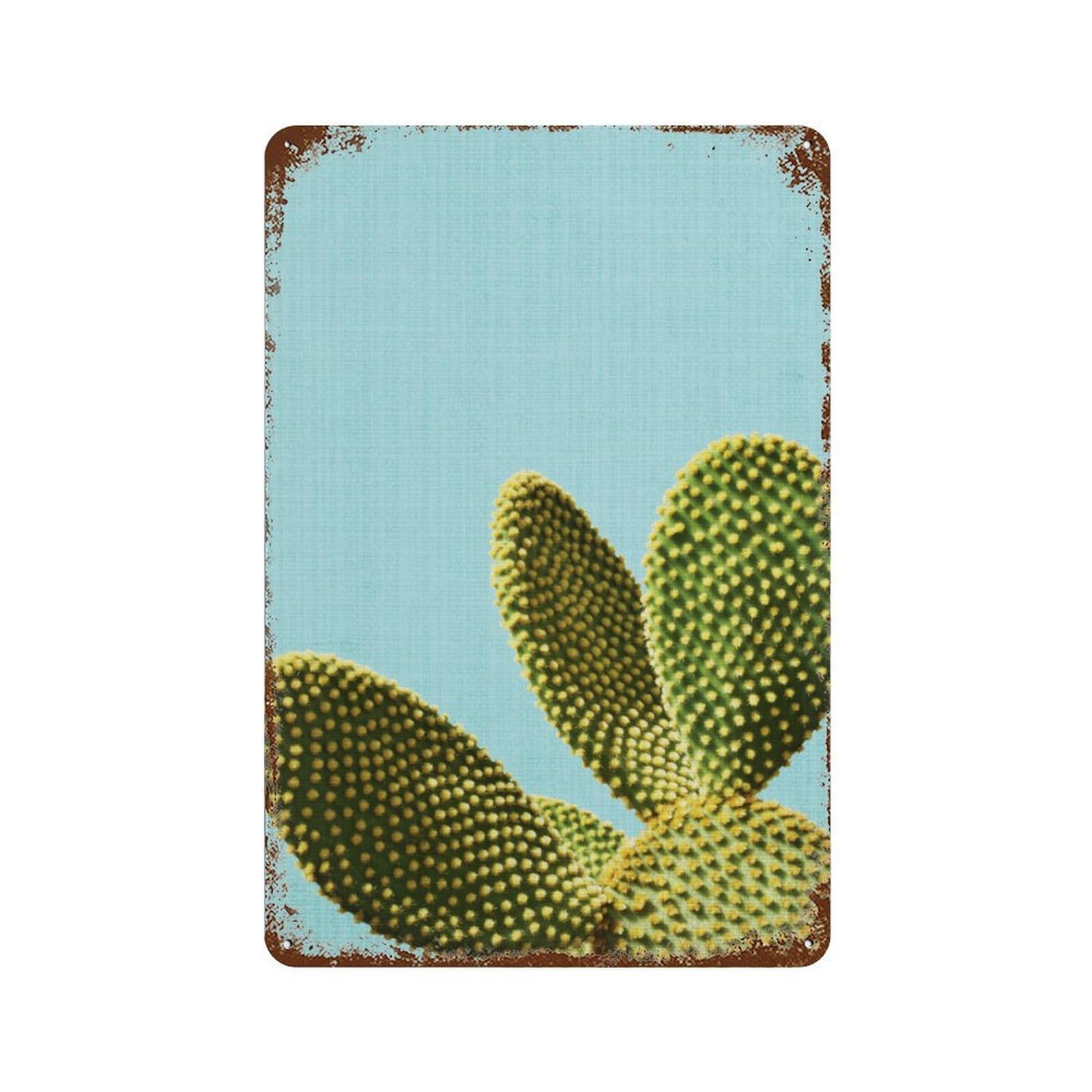 xiaoxiaoshen Cactus Prints, Botanical Photography, Cacti, Gallery, Succulents, Wall Decor Art Metal Tin Poster Modern Home Decor Art Home Bar Shop Decorations Vintage Sign 30x20cm