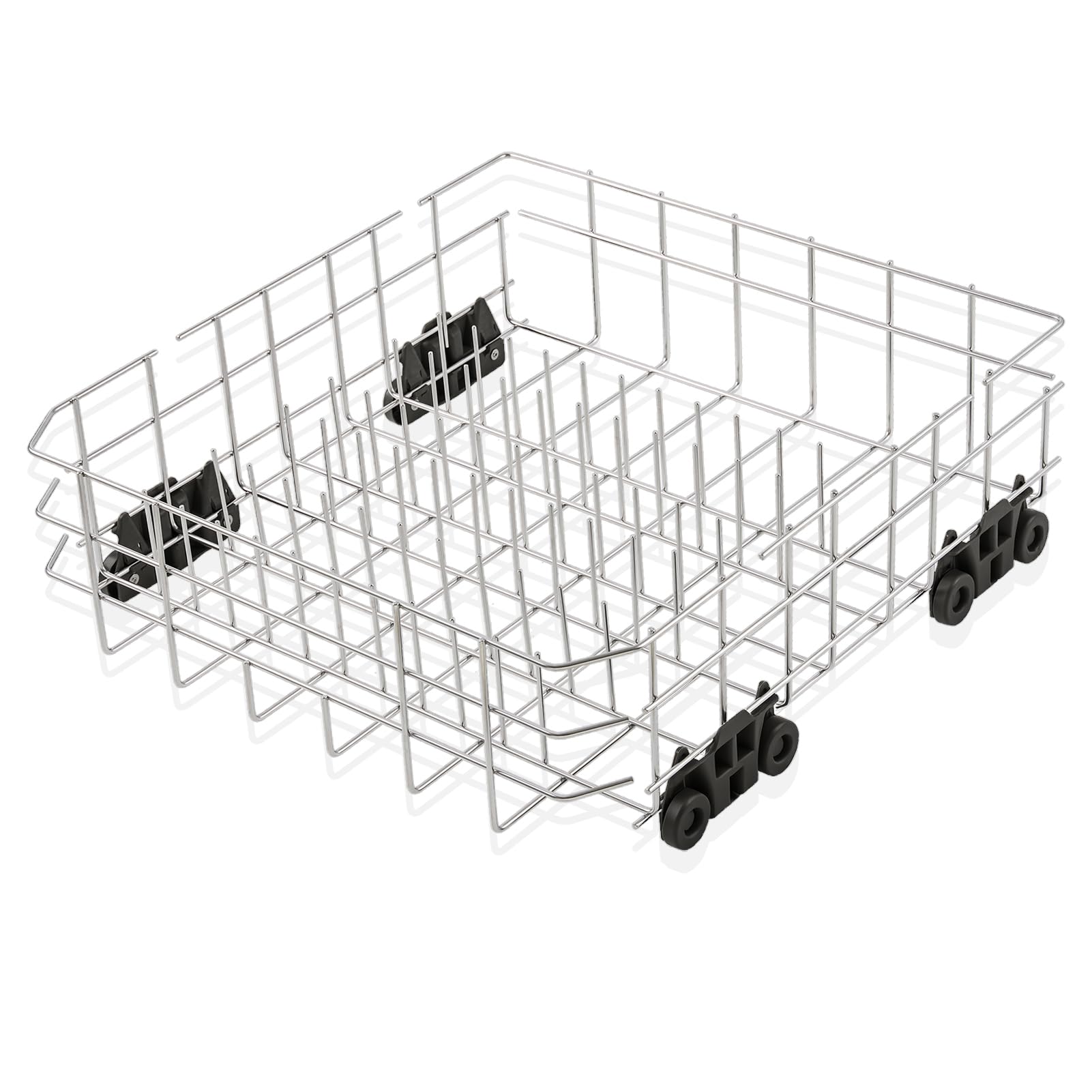 Photo 1 of Upgraded W10728159 W10525646 Dishwasher Lower Rack Replacement for Whirlpool Dishwasher Rack W10525646 W10780925 Dishrack Parts Stainless Steel Maytag Kitchenaid Dishwasher Bottom Rack Assembly Wheels