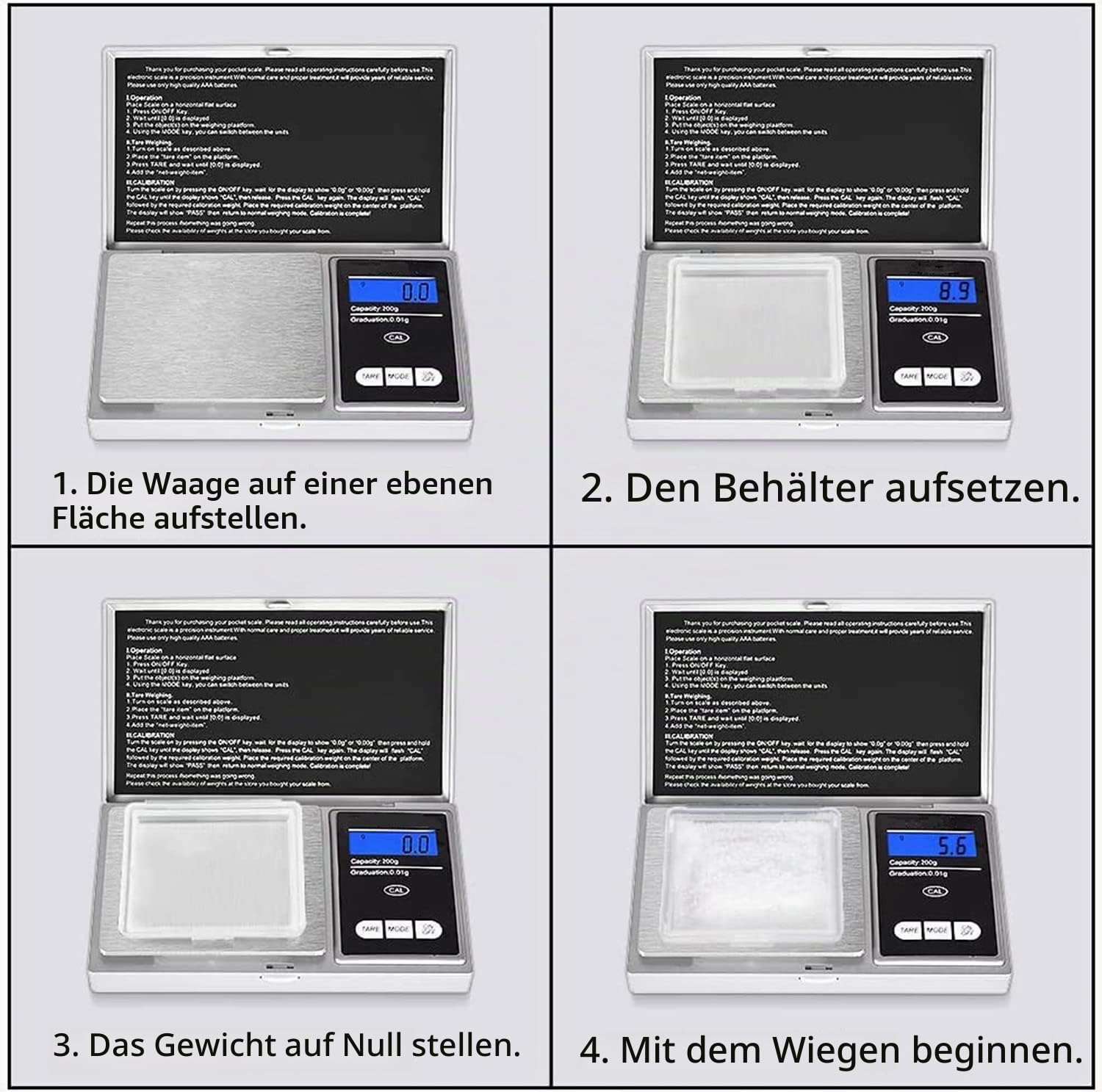 Professioneller Diamanttester mit 365 nm UV-Licht und Thermosensor, schnelle 0,5 s Erkennung, 200 g/0,01 g Mini-Schmuckwaage, Diamant-Selektor für Anfänger und Experten (nicht wiederaufladbar)