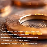 Vista 5 de Anillo de sellado de cobre para arandela plana M12, 0.472 in ID 0.709 in OD 0.059 in de grosor, junta de sellado métrico, 50 piezas