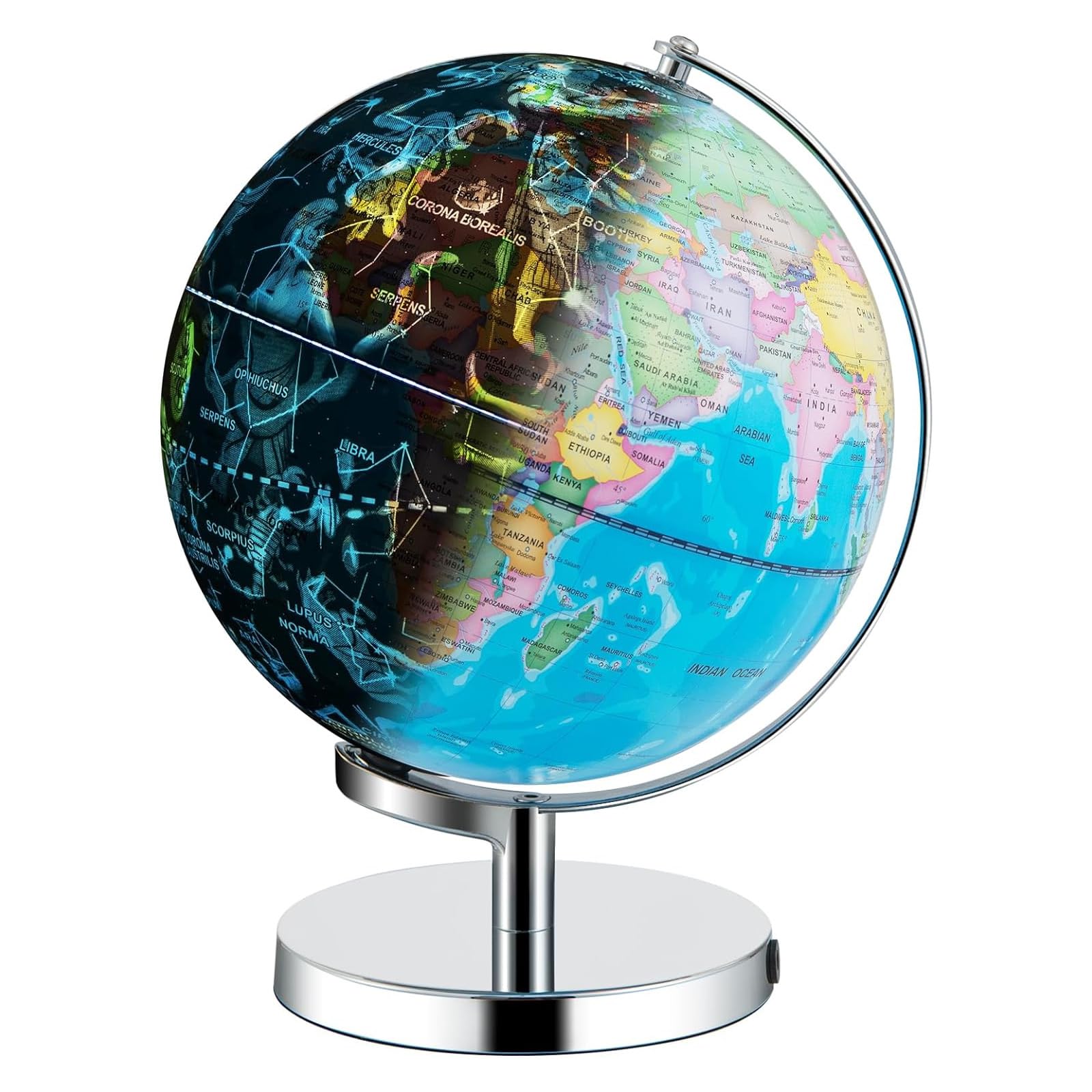 天球儀 星座 光る ライト付き おしゃれ 英語表記 インテリア 天文 星