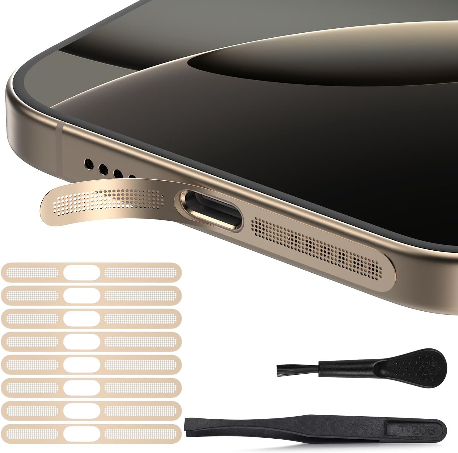 8PCS iPhone Speaker Dust Cover Compatible with 17,17 Pro/iPhone 16/... 