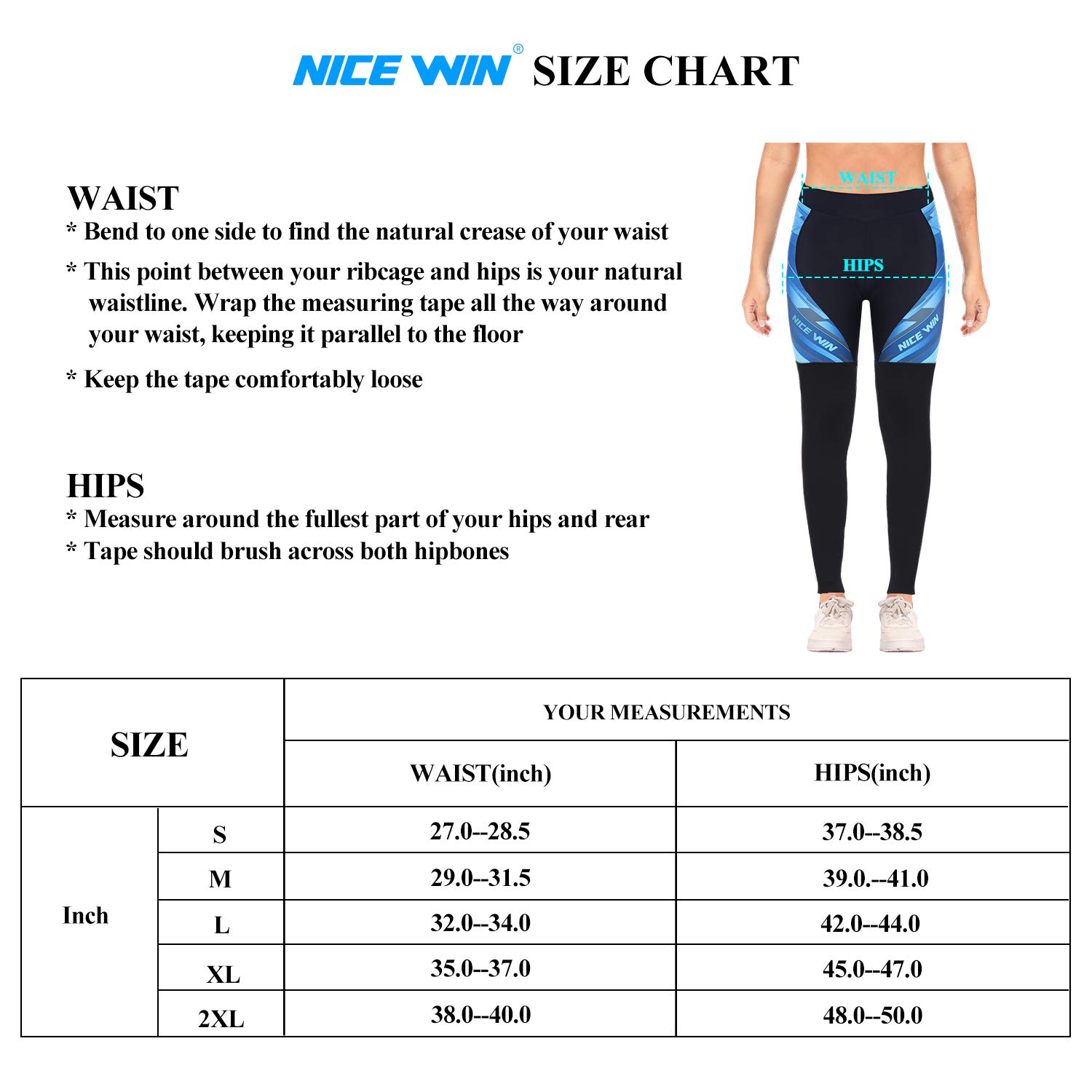 NICEWIN Pantalones de Ciclismo para Mujer, Acolchados, Largos, con Asiento Acolchado, 4D, térmicos, Largos, Transpirables, de Secado rápido, elásticos, para Ciclismo