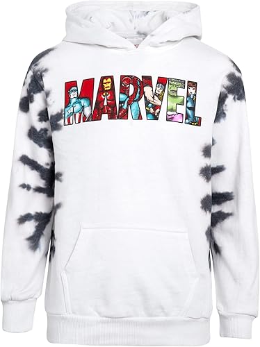 Marvel Boys' Super Hero Sweatshirt - Spider-Man, Thor, Hulk, Iron Man Graphic Pullover Hoodie (8-16)
