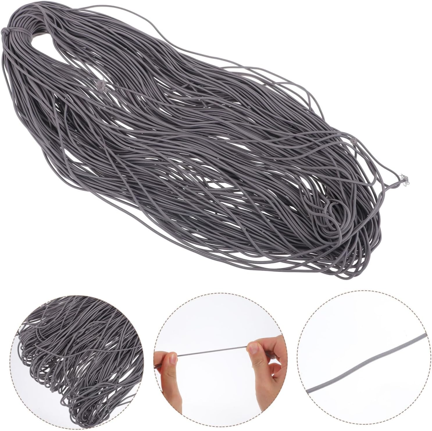 2.3mm Round Elastic Cord High Elasticity Bungee Rope for DIY Clothes Boys and Girls and Craft Projects Sturdy and Stretchy Elastic String