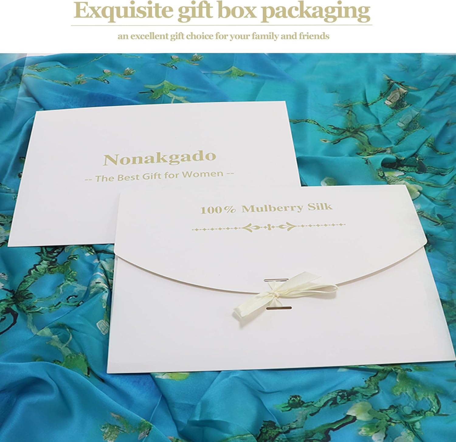 100% Mulberry Silk Head Scarf for Hair-Women's 35'' Square Silk Neck Scarf for Sleeping Wrap at Night - Image 6