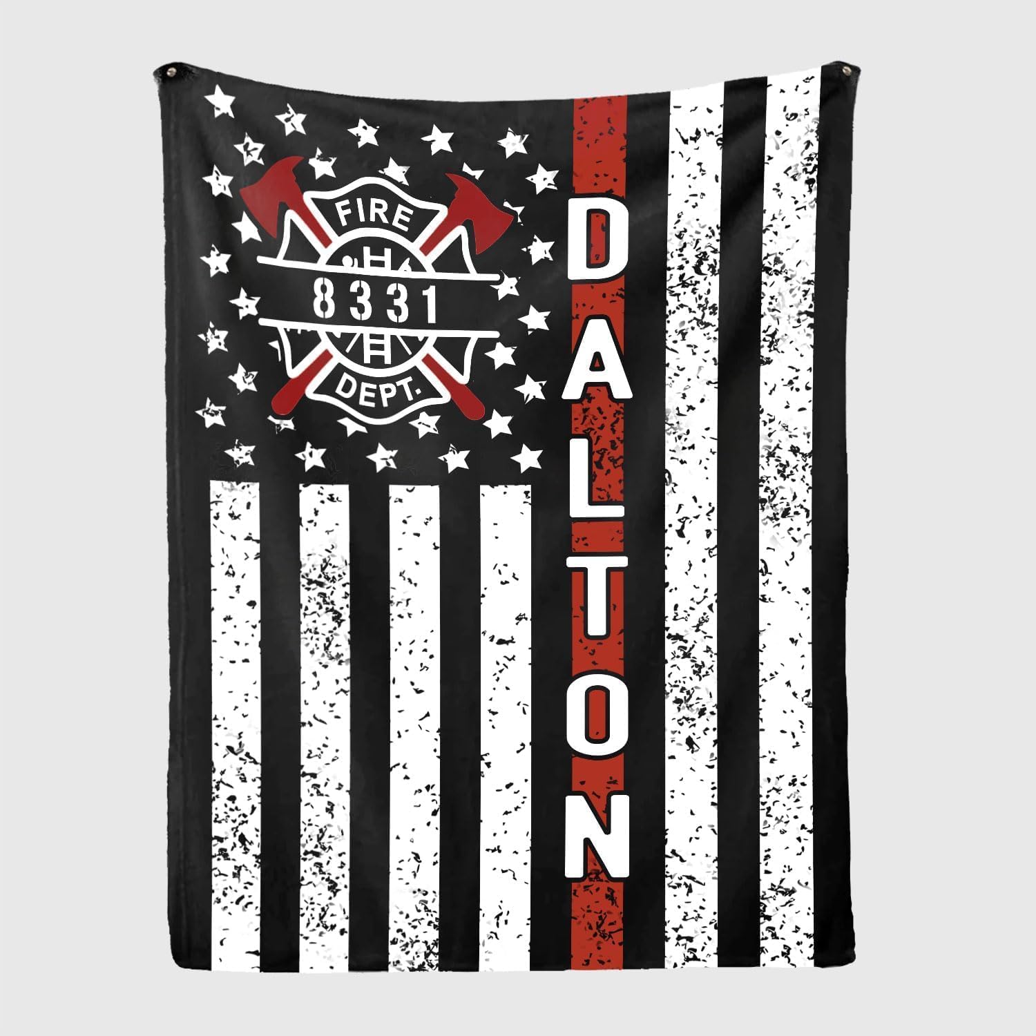 Personalized Police Officer Blanket, Police Blankets for Men, Thin Blue Line Blanket, American Flag Back The Blue Blankets for Police Officer