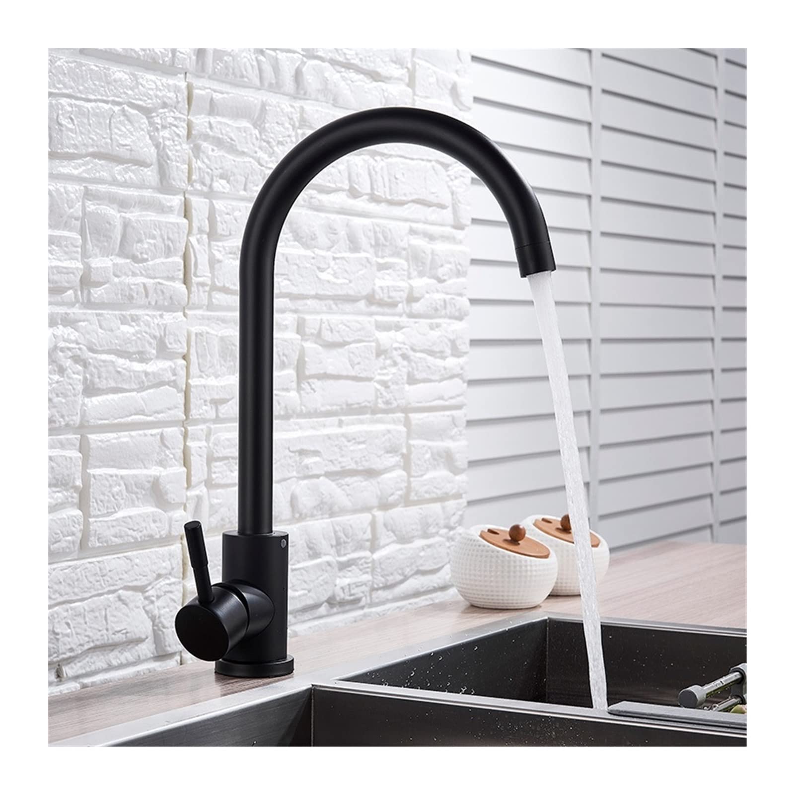Rubinetto della Cucina, Rubinetto della Cucina Rubinetto dell'Acqua Calda e Fredda per Rubinetto dell'Acqua della Cucina/Nero B Comfortable Anniversary