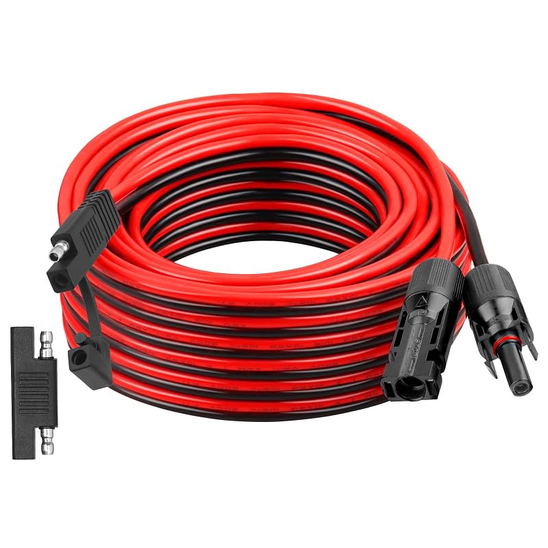 Cabo de Extensão 10 AWG SAE para Conector de Painel Solar XRDS -RF com Adaptador de Polaridade Reversa, 10,7 m