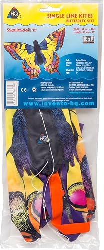 Miniatura 9 de Hq Kites Buckeye R Mariposa Kite de 20.0 in de una sola línea con cola
