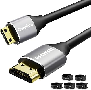 4K Mini HDMI to HDMI Cable 20 FT, 4K@60Hz, Aluminum, with 5 Cable Ties