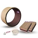 Streetup India® Yoga Wheel With Blocks and Strap for Men and Woman| With High Density Strong Foam Sweat Resistant & Eco-Friendly Brown gallery image