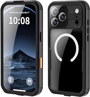 完全防水 iPhone 17 Pro Max 対応 ケース 全面カバー Magsafe対応 ストラップ付き アイフォン17promax 用 防水ケース カバー クリア 透明 耐衝撃 画面 カメラ保護 アウトドア