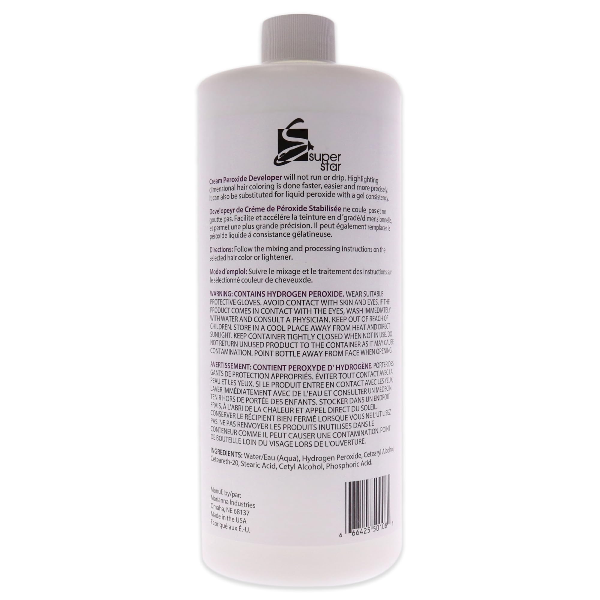 Amazon.com: SUPER STAR 10v Cream Peroxide Developer, 32 Fluid