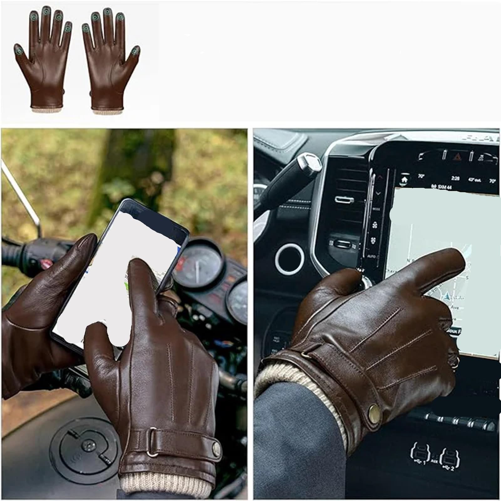 Guanti in pelle da uomo for l'inverno, guanti invernali, impermeabili, guanti caldi, guanti da lavoro invernali Per Versatile Protezione