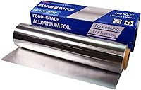 BBQMFG Heavy Duty Aluminum Foil Roll 12" x 300 Ft, 0.85mil Thick Food Grade Foil for Grilling, Freezing & BBQ