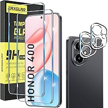 ZAXGLAR Tempered Glass Film for Honor 400 5G, 2 Pieces Screen Protector and 2 Pieces Camera Film, 9H Hardness, Anti-Scratch, Anti-Fingerprint Glass Honor 400 5G