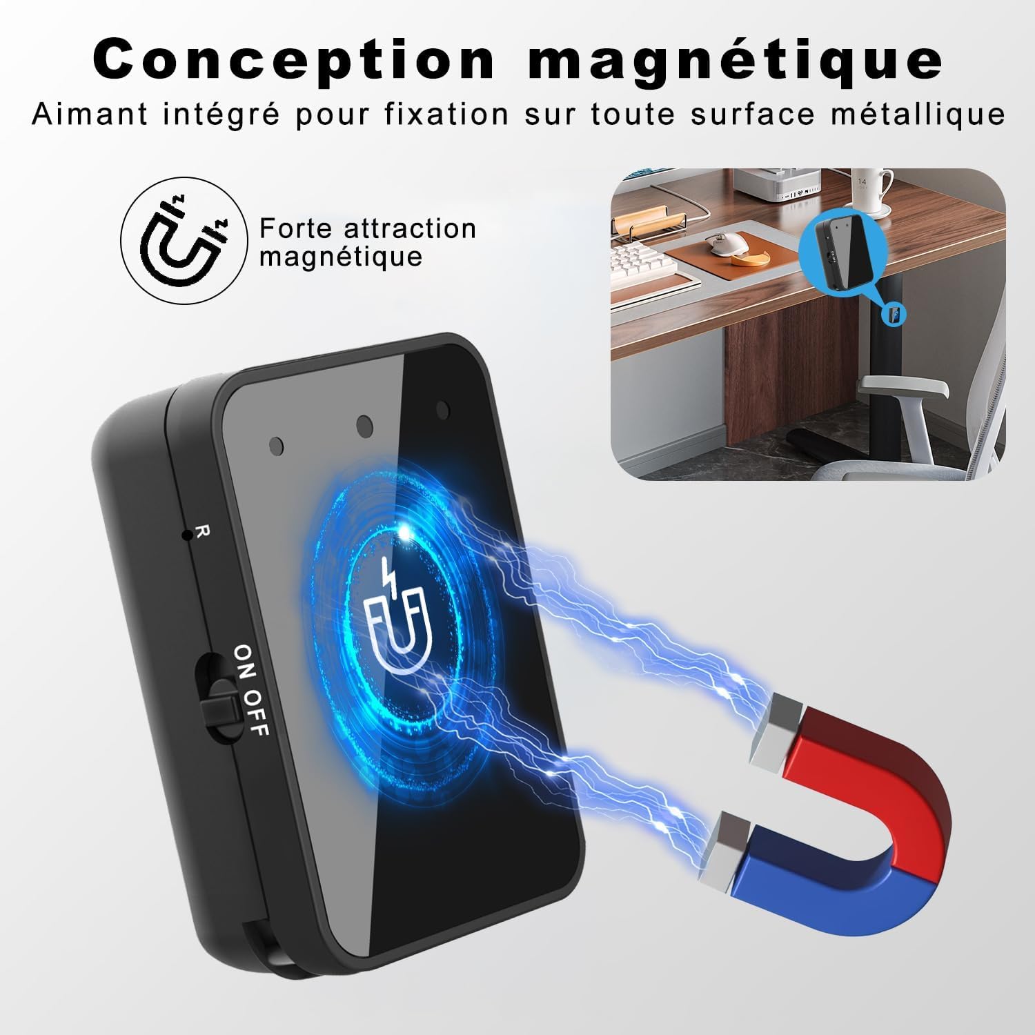 Registratore vocale magnetico 64 GB con riduzione del rumore, porta USB-C ricaricabile per studi, conferenze, riunioni, interviste, registratore audio portatile con auricolari, facile da usare